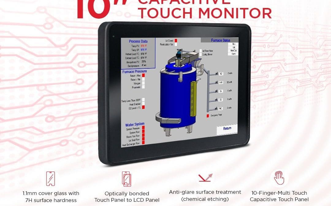 Modern, Sleek, Flat Edge to Edge Glass IP65 Capacitive Touch Monitors