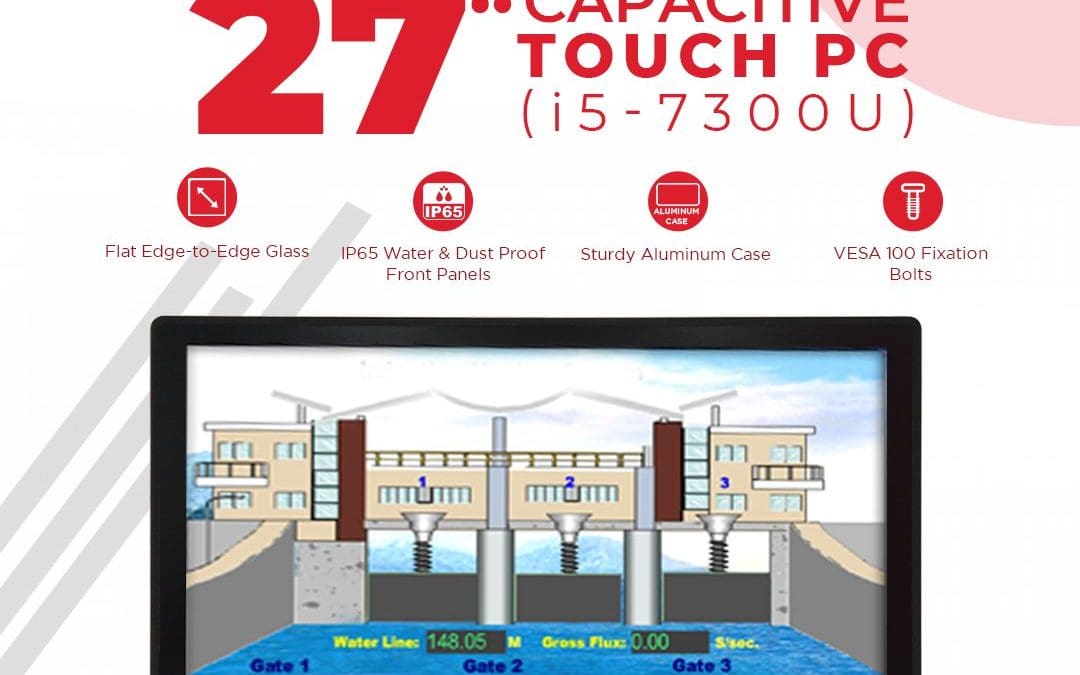 27″ Capacitive Touch PC Powered By the High-End Kaby Lake U Industrial Mainboard